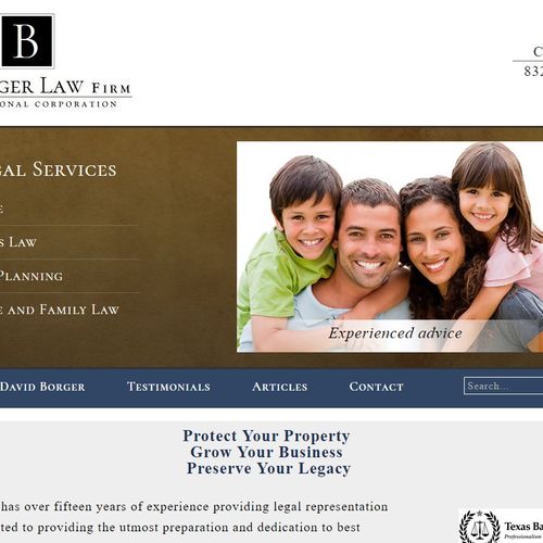 Website I created for David Borger, a lawyer in th