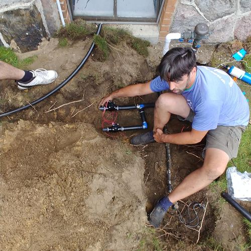 Installing a new irrigation system 
