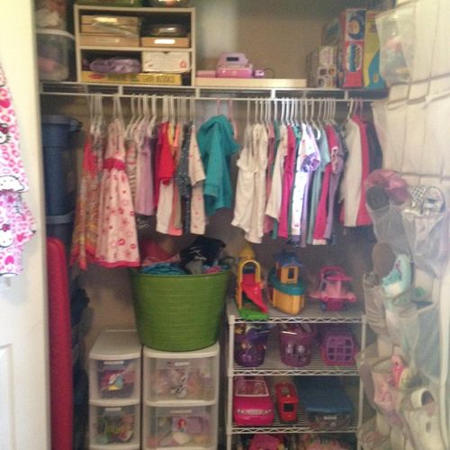 Little Girl's Bedroom Closet