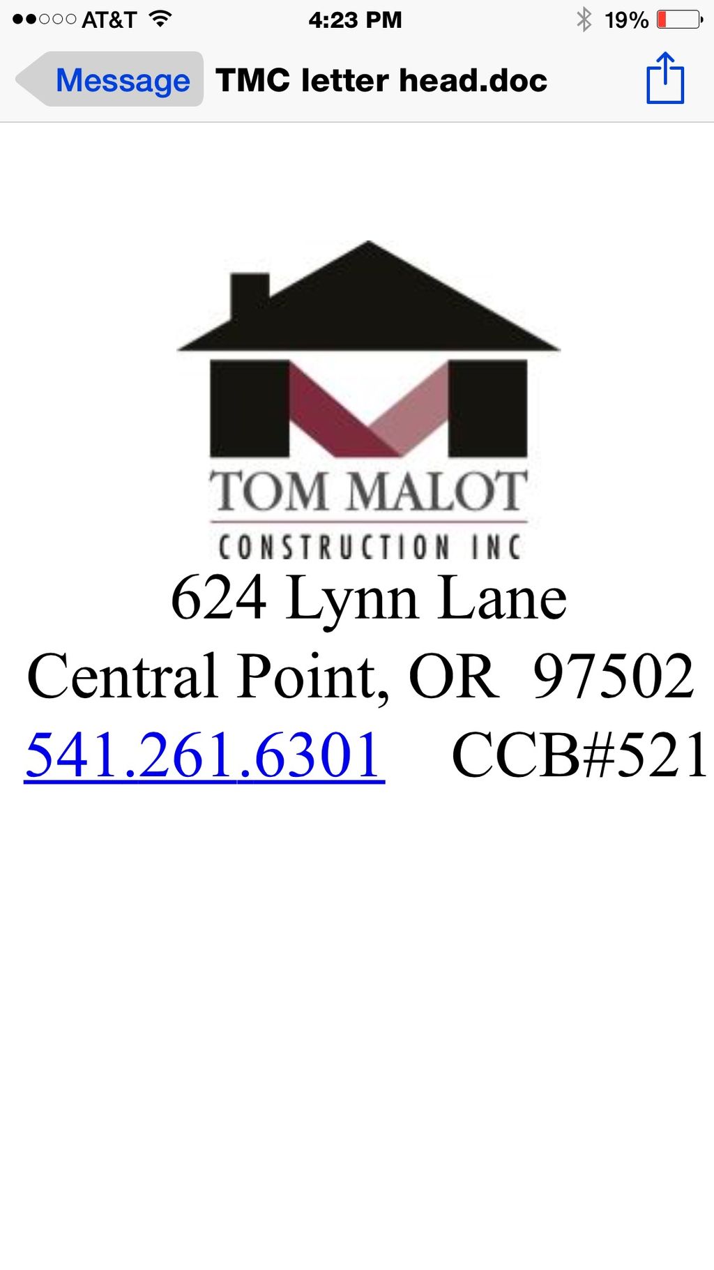 Tom Malot Construction Company Inc.