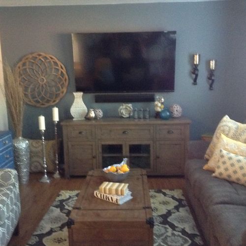 Family Room After - This client wanted cozy seatin