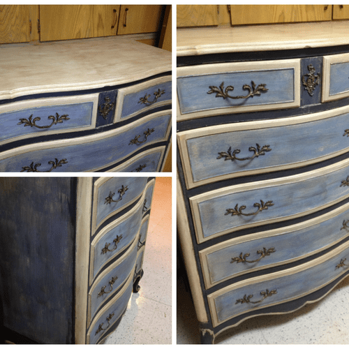 Tri-color high boy. Refinished in Annie Sloan chal