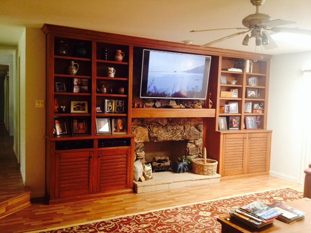 Custom Media Wall and Fireplace Mantel