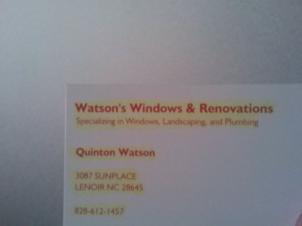 Watson's Windows & Renovations LLC