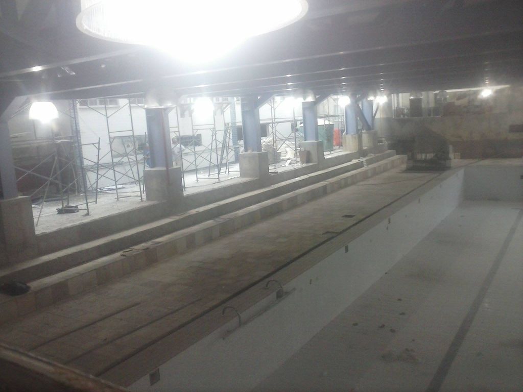 Olympic size swimming pool. Complete Tile, Light ,