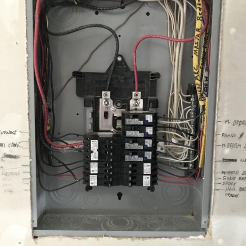 70 amp sub panel I rewired.