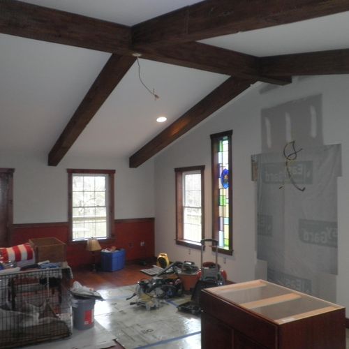 Large addition with Cathedral ceiling