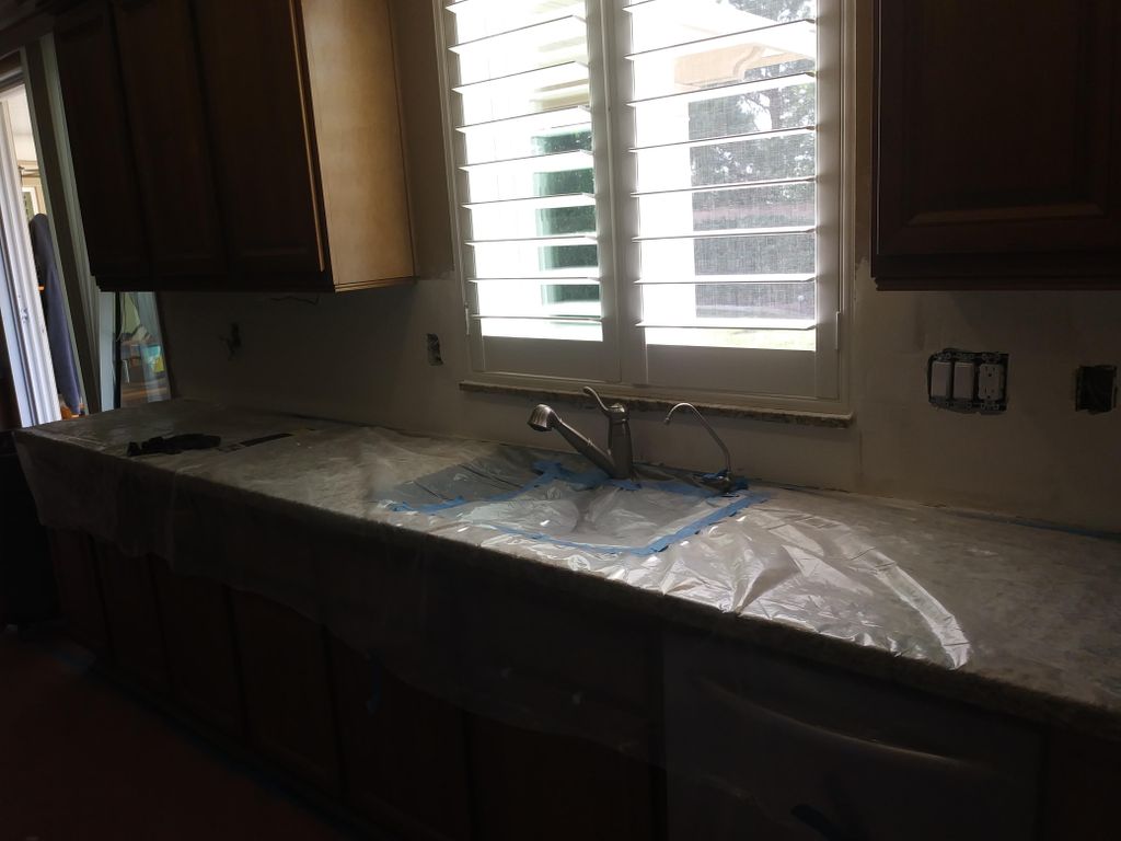 BEFORE......... demoed granite back slash