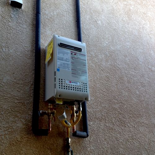 INSTALLED TANKLESS WATER HEATER