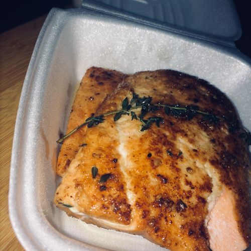 Pan seared rosemary salmon