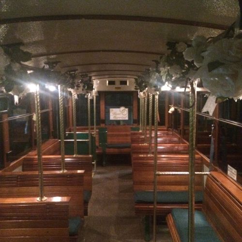 Interior view of trolley.
