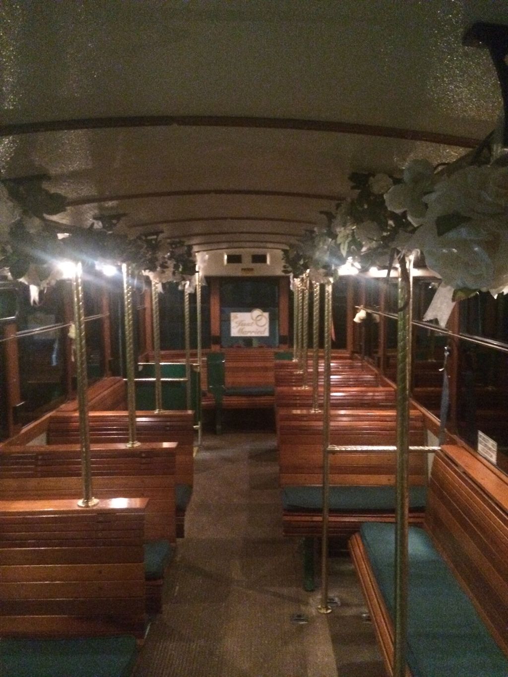 Interior view of trolley.