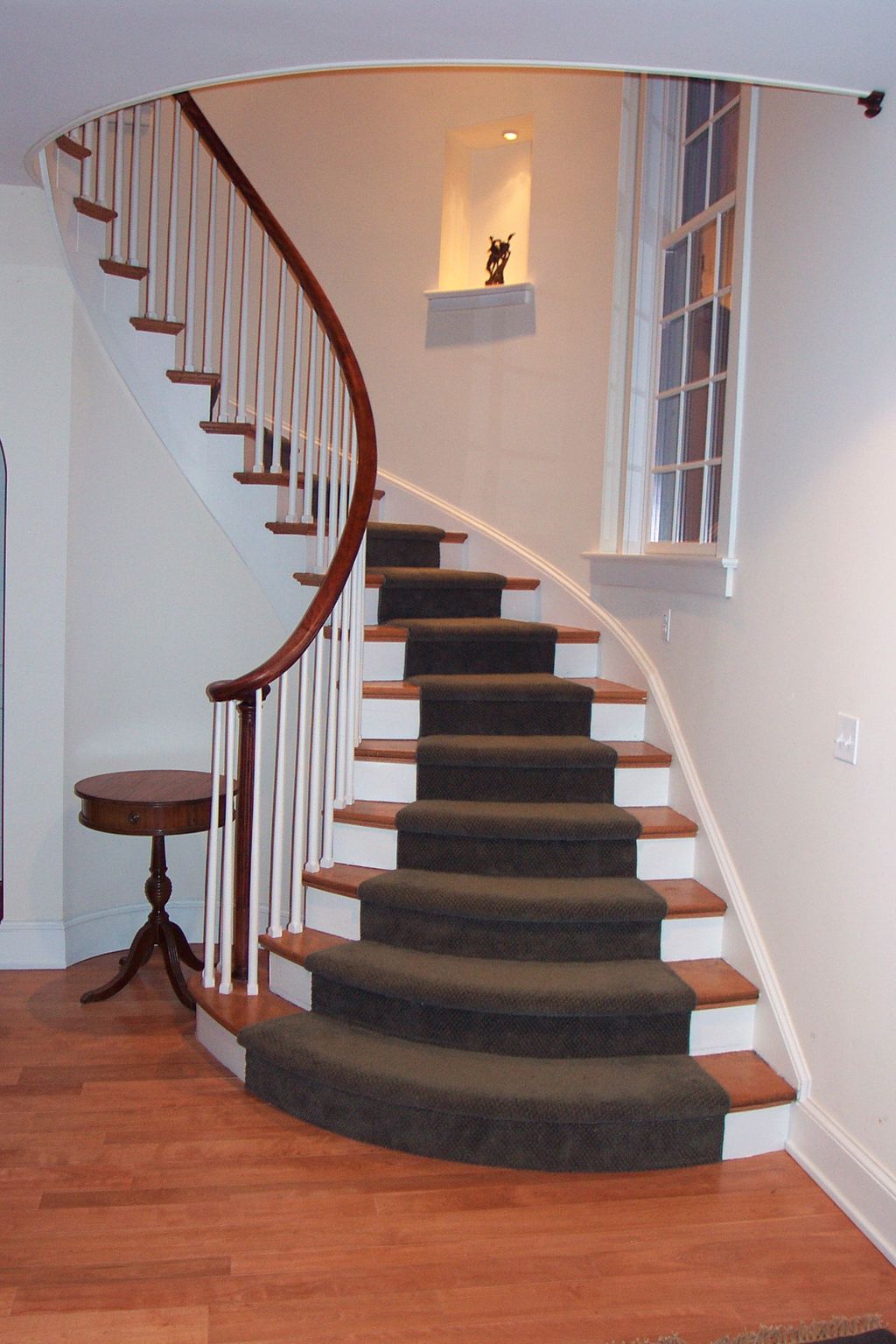 Spiral staircase salvaged from 1940's home reinsta