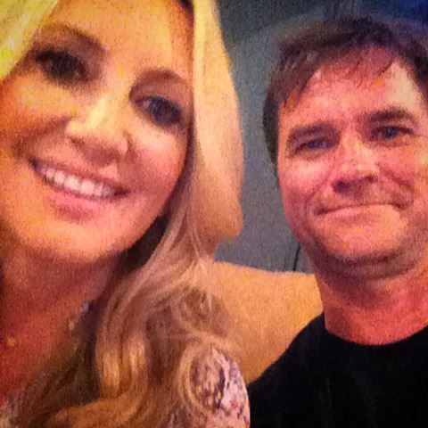 On set with Lee Ann Womack