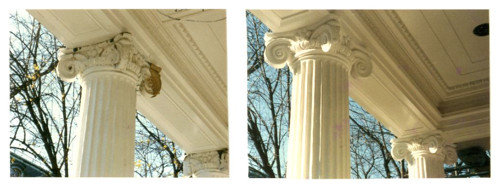 Rebuilt wood capitals