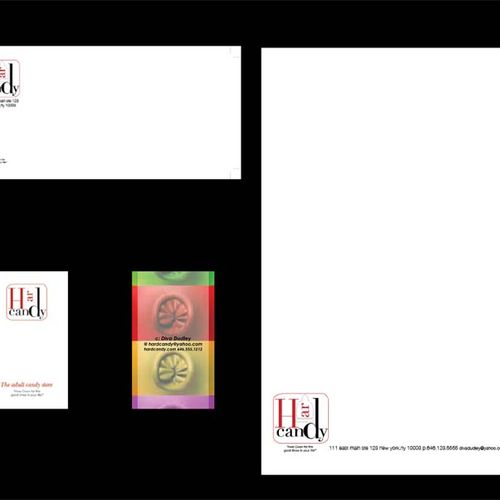 created stationary and envelopes and biz cards for