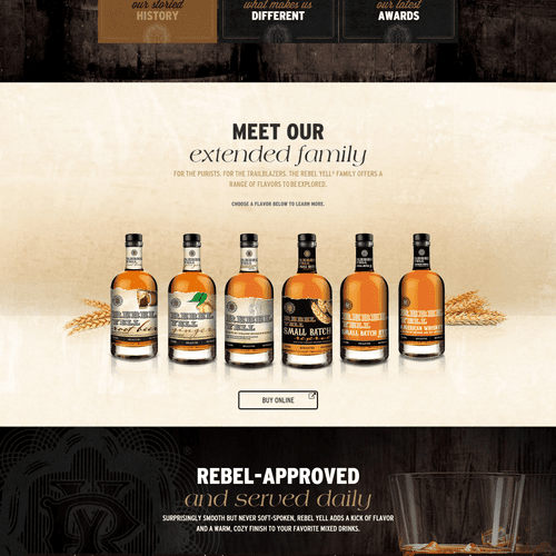 Rebell Yell Bourbon:

Web design, UI/UX, Marketing