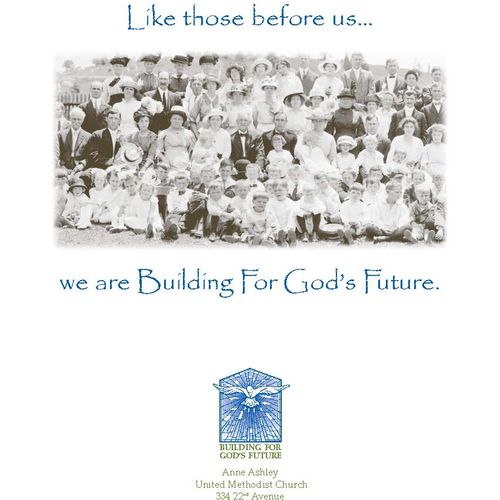 "Find Us Faithful" church building campaign brochu