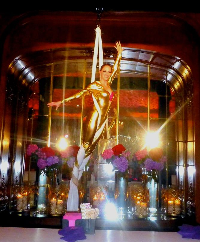 A fun event doing ambient aerial silks.