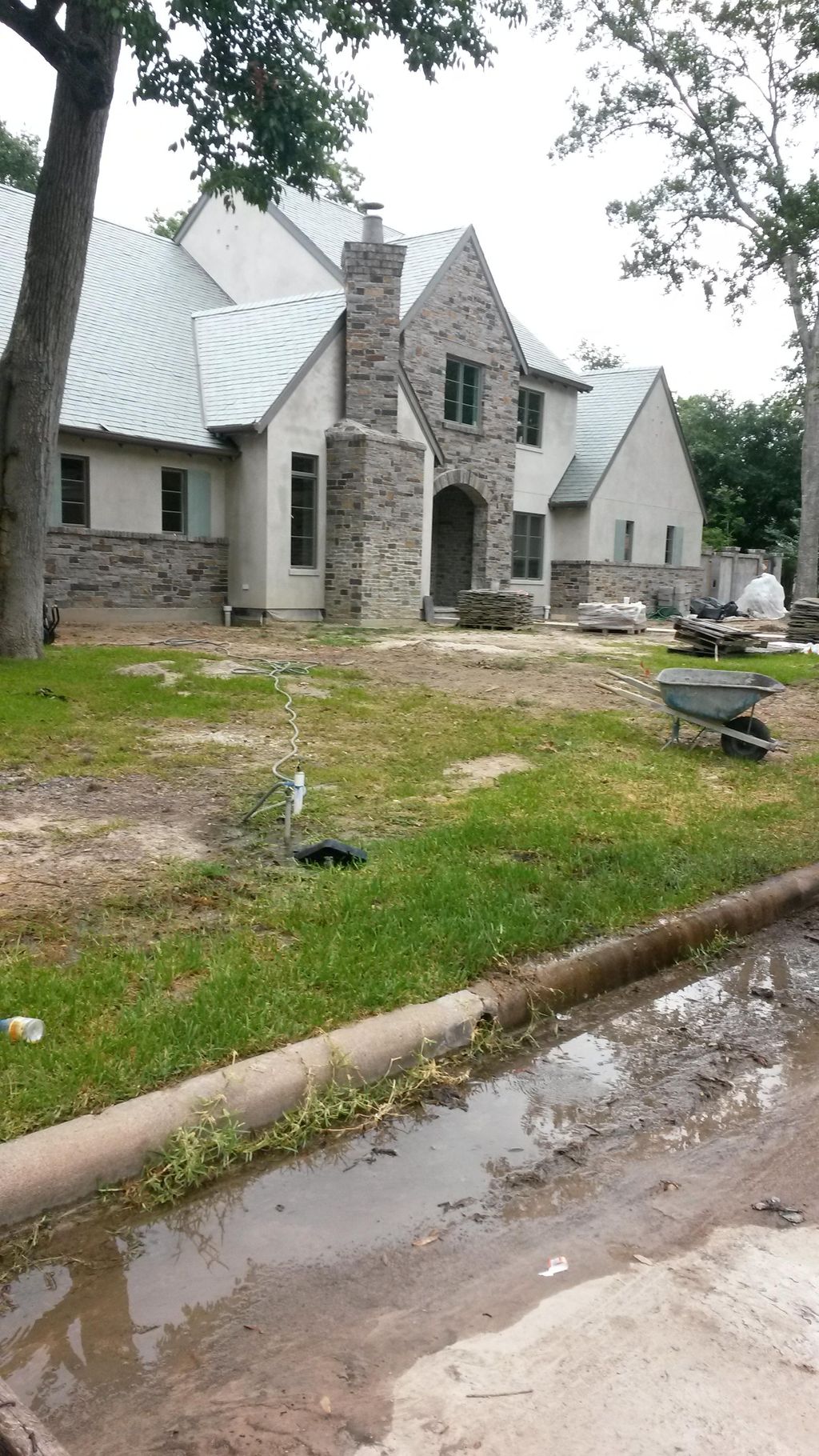 This is the beginning of a new home landscaping