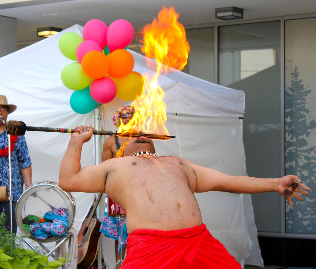 A little fire dancing for your Luau