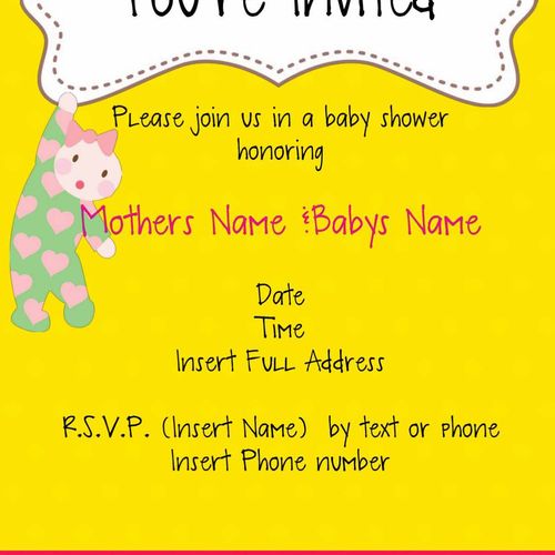 Baby Shower Invitations with a sweet and simple de