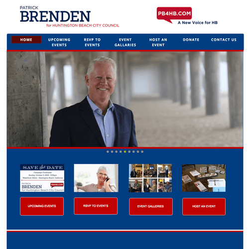 BrendenEvents.com - an event website for a candida