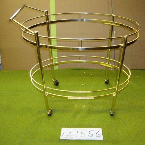 Brass Plated Glass Top Table 48"