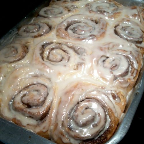 These are some delicious Cinnamon rolls. I can tea