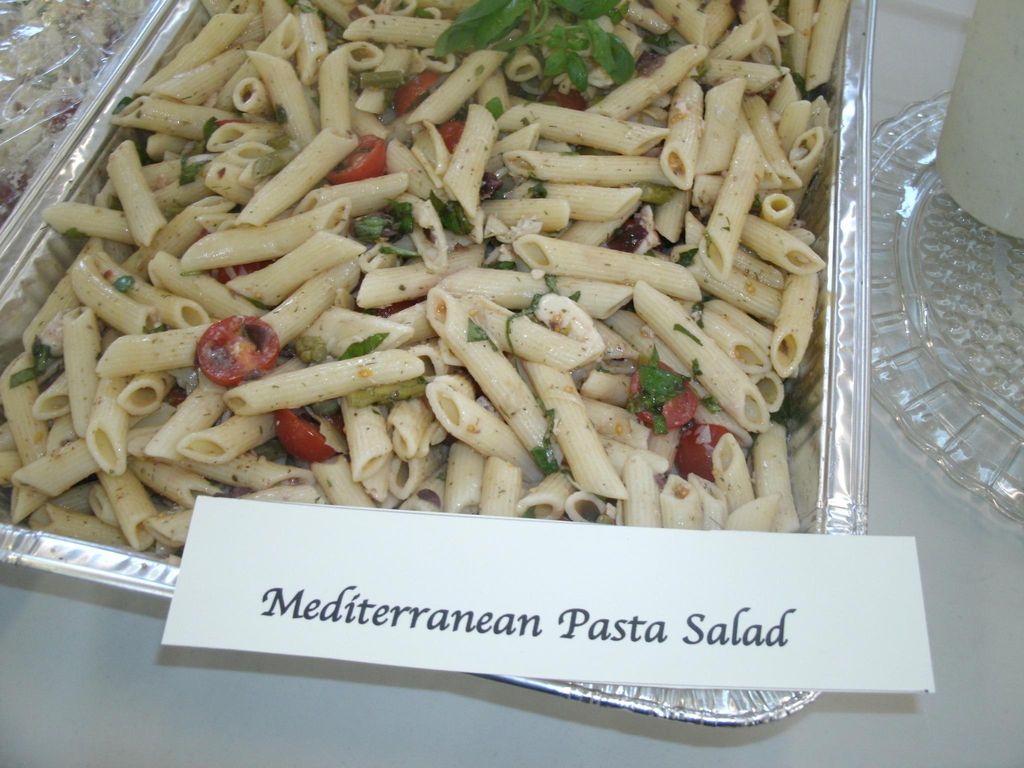 Mediterranean Pasta Salad, (Veg/Vegan)