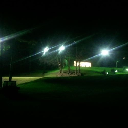 Range and Instruction Building at night