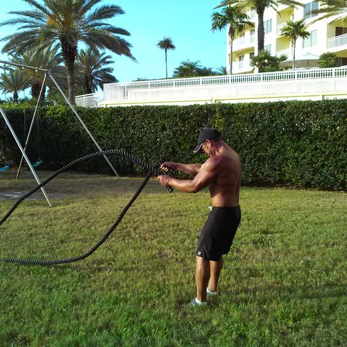 Battle rope for endurance, core, cardiovascular tr
