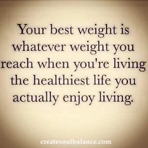 Your best weight= Your healthiest weight