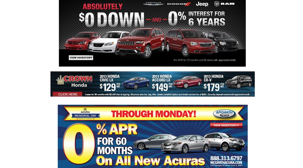 Auto dealership ads
