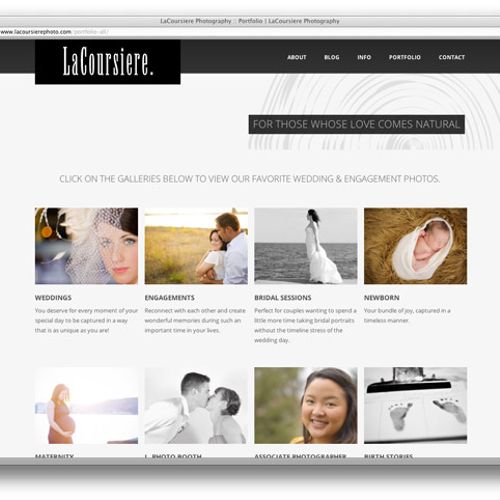 Website for LaCoursiere photography