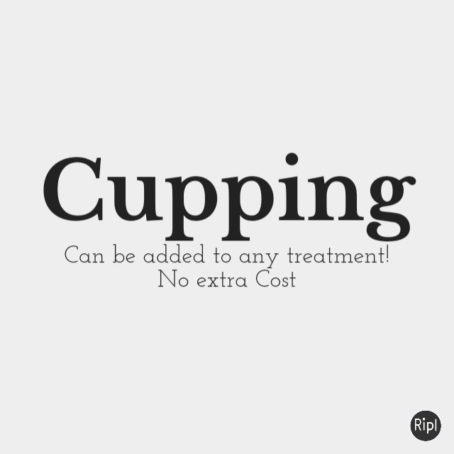 Add light Cupping to any massage. No charge