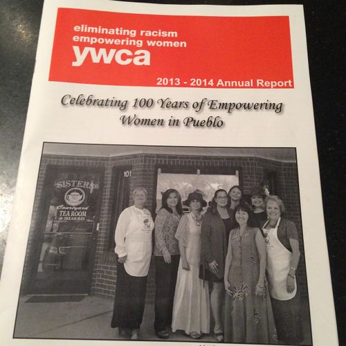 Cover of annual report for YWCA, I designed the en