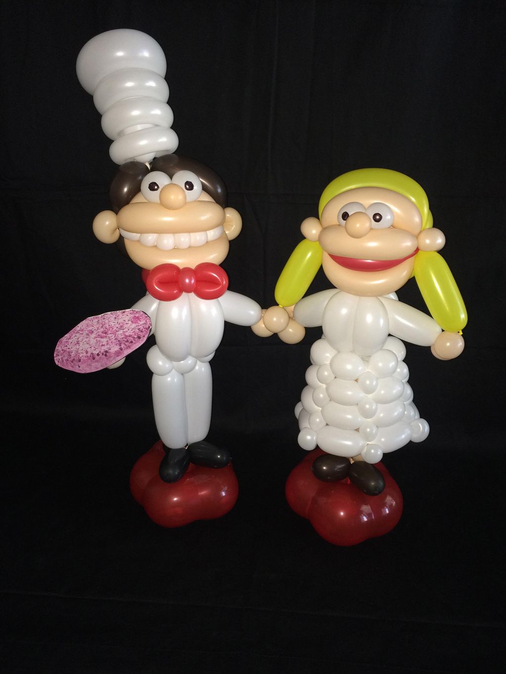Pizza man with wife