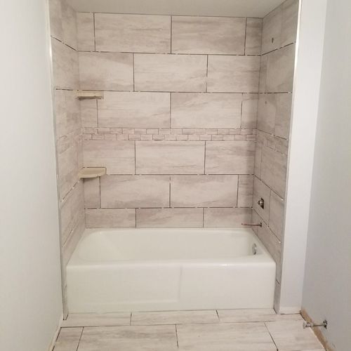 Simple shower tile job