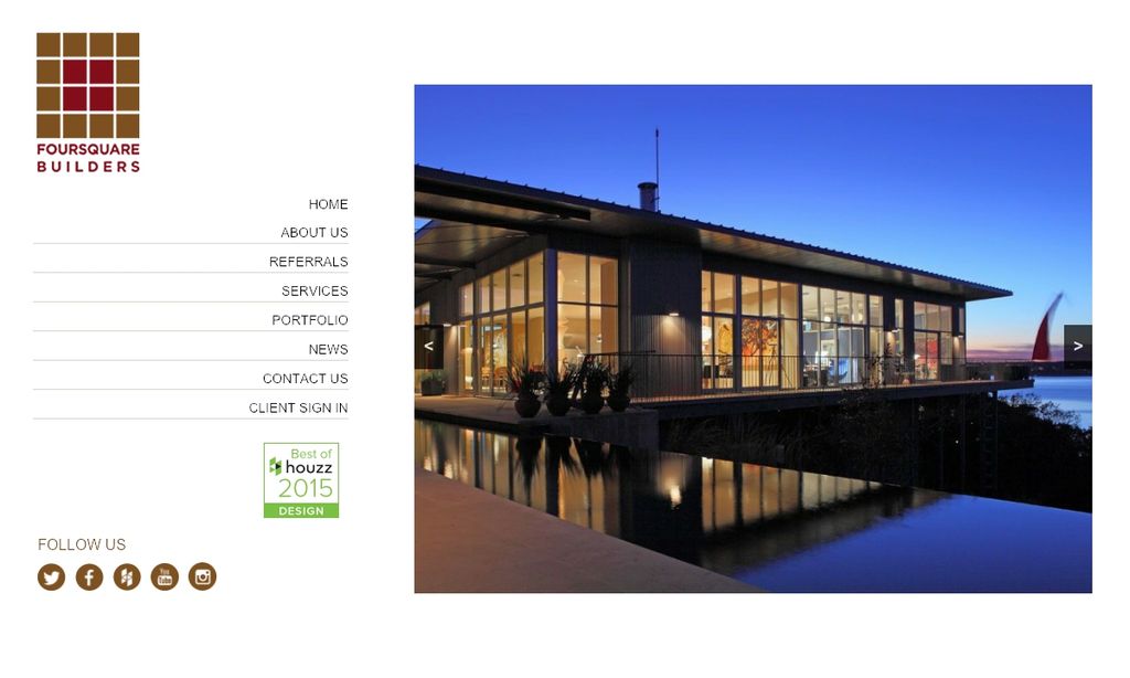 Custom WordPress website for Foursquare Builders, 