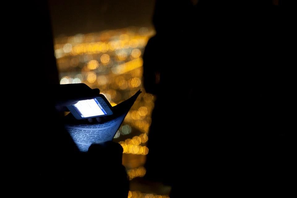 I once had to do the service by the light of my ce
