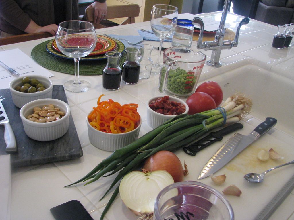 Mis en place for Paella