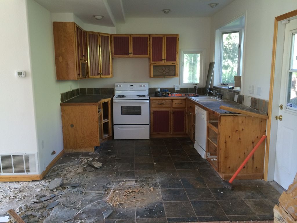 Before: Demo of kitchen down to studs