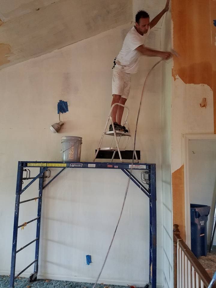 removed wallpaper and backing from ceilings and wa