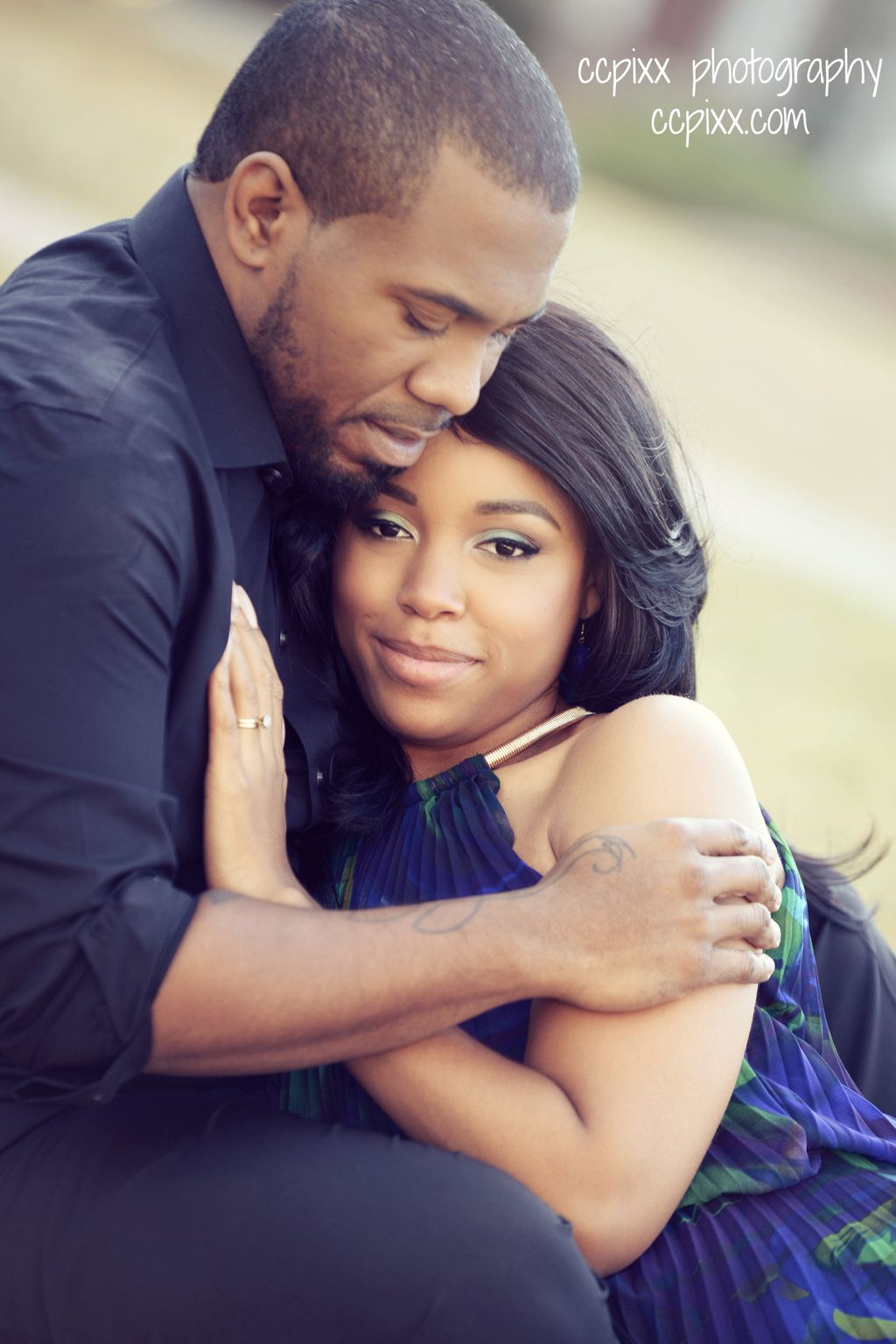 Gorgeous couple posing for an engagement session a