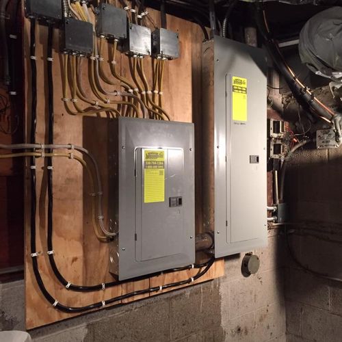 Main electrical panel and sub panel replacement in