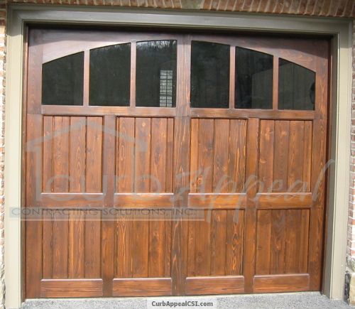 Custom built wood garage doors.