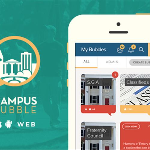 Campus Bubble app design, brand design, app develo