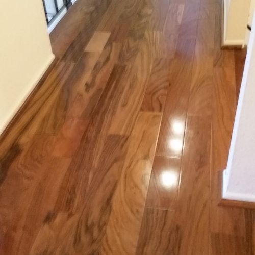 Real wood floors that we regularly care for