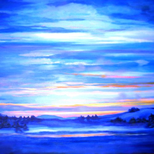Cool and Calm is an acrylic painting 24x30. I have